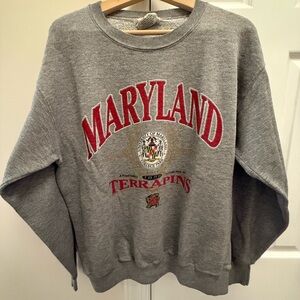 Lee Gray Maryland Terrapins Crewneck Sweater